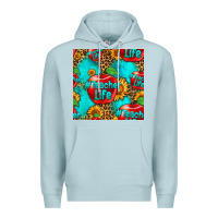 Blue Mist teacher apple seamless pattern Premium Hoodie - HRA Design Shop