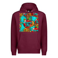Burgundy teacher apple seamless pattern Premium Hoodie - HRA Design Shop