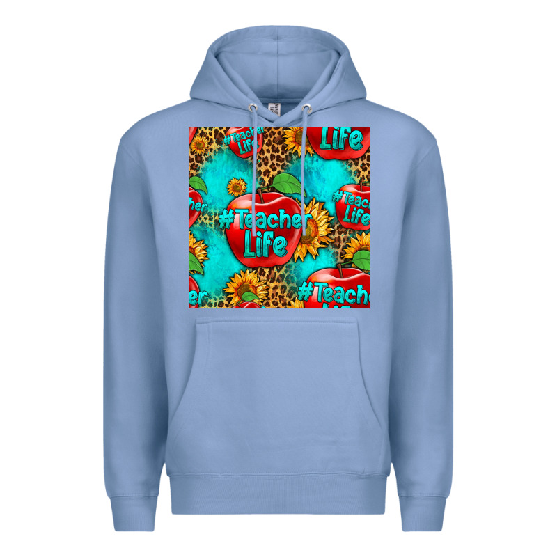 Teacher Apple Seamless Pattern Premium Hoodie by HRA Design Shop | Teevron
