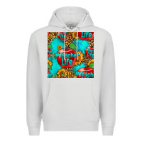 Dove Grey teacher apple seamless pattern Premium Hoodie - HRA Design Shop