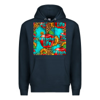 Navy teacher apple seamless pattern Premium Hoodie - HRA Design Shop