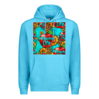 Ocean Blue teacher apple seamless pattern Premium Hoodie - HRA Design Shop