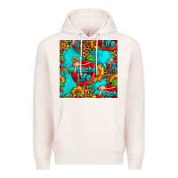 Pale Pink teacher apple seamless pattern Premium Hoodie - HRA Design Shop