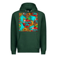 Sports Green teacher apple seamless pattern Premium Hoodie - HRA Design Shop