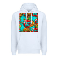 White teacher apple seamless pattern Premium Hoodie - HRA Design Shop