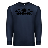 Navy Mountain Premium Sweatshirt - Unal Design