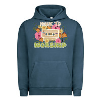 Pigment Midnight Navy made to worship Urban Hoodie - JahusDesignShop