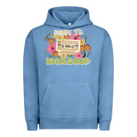 Pigment Pebble Blue made to worship Urban Hoodie - JahusDesignShop