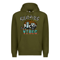 Army Green camping vibes Premium Hoodie - CowhideDigitalArt