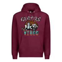 Burgundy camping vibes Premium Hoodie - CowhideDigitalArt