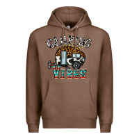 Chestnut camping vibes Premium Hoodie - CowhideDigitalArt
