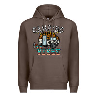 Coffee camping vibes Premium Hoodie - CowhideDigitalArt