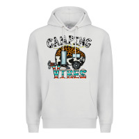 Dove Grey camping vibes Premium Hoodie - CowhideDigitalArt