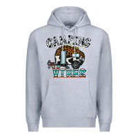 Heather Grey camping vibes Premium Hoodie - CowhideDigitalArt