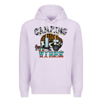Lilac camping vibes Premium Hoodie - CowhideDigitalArt