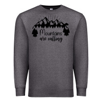 Charcoal Heather Mountains Premium Sweatshirt - Unal Design