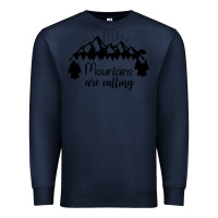 Navy Mountains Premium Sweatshirt - Unal Design