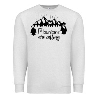 Oatmeal Heather Mountains Premium Sweatshirt - Unal Design