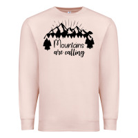Pale Pink Mountains Premium Sweatshirt - Unal Design