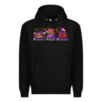 Black Mardi gras farm trucks Premium Hoodie - FaDigitalArtStudio