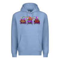Colony Blue Mardi gras farm trucks Premium Hoodie - FaDigitalArtStudio