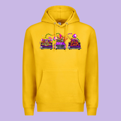 Mardi Gras Farm Trucks Premium Hoodie Designed By Fadigitalartstudio