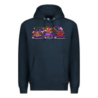 Navy Mardi gras farm trucks Premium Hoodie - FaDigitalArtStudio