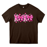 Chocolate Brown XOXO Valentines Heavy Core Tee - CowhideDigitalArt