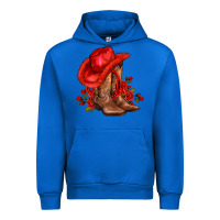 Cobalt valentines day cowboy boots red  and roses Urban Hoodie - AdoDesignShop