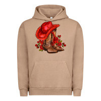 Pigment Burro valentines day cowboy boots red  and roses Urban Hoodie - AdoDesignShop