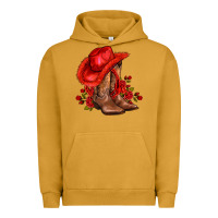 Pigment Peanut Butter valentines day cowboy boots red  and roses Urban Hoodie - AdoDesignShop