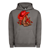 Pigment Tornado valentines day cowboy boots red  and roses Urban Hoodie - AdoDesignShop