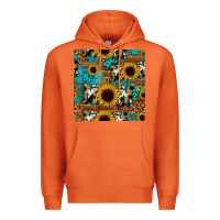 Carrot sunflower cowhide mom seamless pattern Premium Hoodie - HRA Design Shop