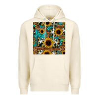 Tofu sunflower cowhide mom seamless pattern Premium Hoodie - HRA Design Shop