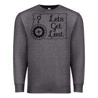Charcoal Heather lets get lost Premium Sweatshirt - Unal Design