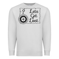 Dove Grey lets get lost Premium Sweatshirt - Unal Design