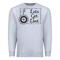 Heather Grey lets get lost Premium Sweatshirt - Unal Design