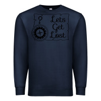 Navy lets get lost Premium Sweatshirt - Unal Design