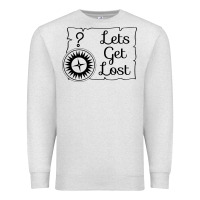 Oatmeal Heather lets get lost Premium Sweatshirt - Unal Design