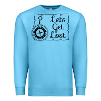 Ocean Blue lets get lost Premium Sweatshirt - Unal Design