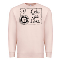 Pale Pink lets get lost Premium Sweatshirt - Unal Design