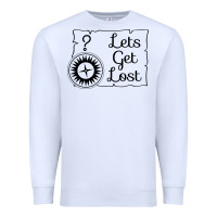 White lets get lost Premium Sweatshirt - Unal Design
