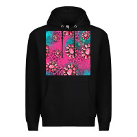 Black pink turquoise gemstoes seamless pattern Premium Hoodie - HRA Design Shop