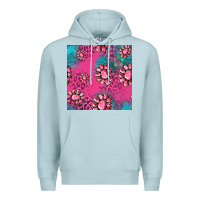 Blue Mist pink turquoise gemstoes seamless pattern Premium Hoodie - HRA Design Shop