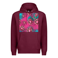 Burgundy pink turquoise gemstoes seamless pattern Premium Hoodie - HRA Design Shop