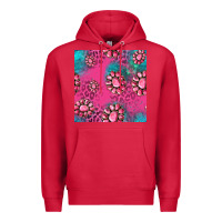 Cardinal pink turquoise gemstoes seamless pattern Premium Hoodie - HRA Design Shop