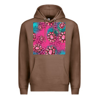 Chestnut pink turquoise gemstoes seamless pattern Premium Hoodie - HRA Design Shop