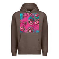 Coffee pink turquoise gemstoes seamless pattern Premium Hoodie - HRA Design Shop
