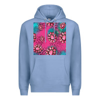 Colony Blue pink turquoise gemstoes seamless pattern Premium Hoodie - HRA Design Shop