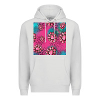 Dove Grey pink turquoise gemstoes seamless pattern Premium Hoodie - HRA Design Shop